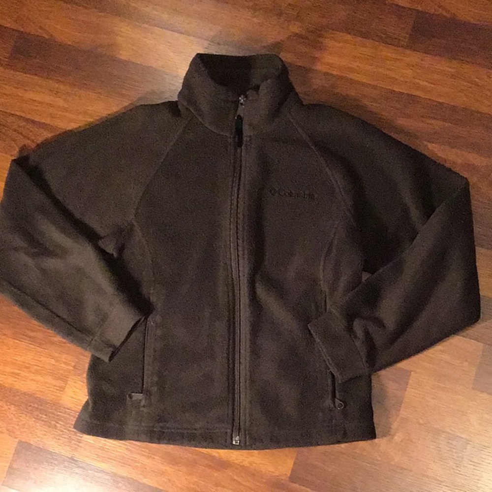 Columbia Youth Size 10/12 Brown Fleece Jacket ~ Excellent Condition!